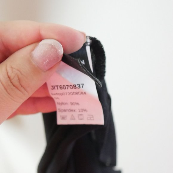 SHEIN Long Sleeve Mock Neck Cropped Black Mesh See Through Top Small - Picture 4 of 10